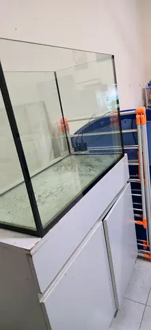 L 80cms H 50cms W 40cms Crystal clear Glass Aquarium Tank with Stand - Good Condition