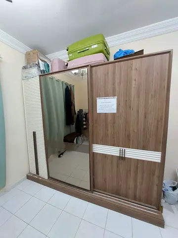 Wooden Wardrobe with Mirror - Good Condition