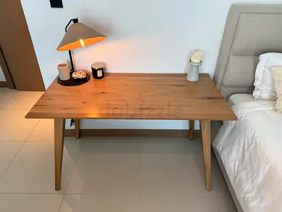 Moving Sale | Solid Wild Oak Desk by Chattels & More | Excellent Condition | Dubai Marina