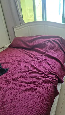 White single bed frame with headboard and mattress - good condition
