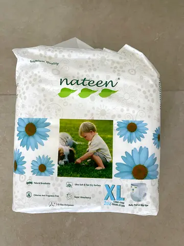 Nateen XL baby diapers (6 packs) - unopened (20 pcs)