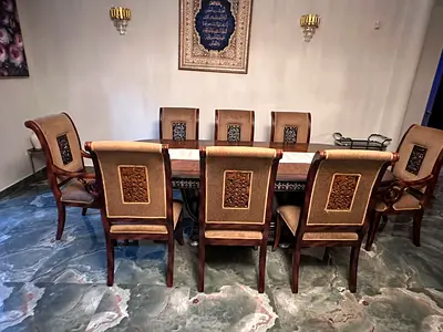 Dining table with 8 chair for sale very good condition...