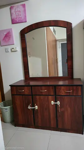 Dressing table with mirror