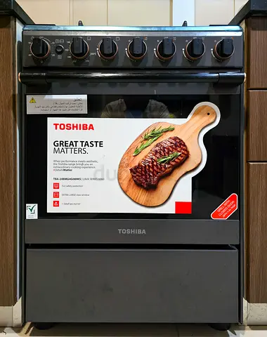 Toshiba 4 Burner Cooking Range with Oven - Like New - 60x60 Cm