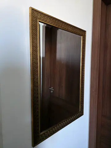 Large Ornate Wall Mirror with Gold Frame