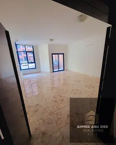 Two bedrooms plus a spacious living area, central air conditioning, maid's room, private parking, sp