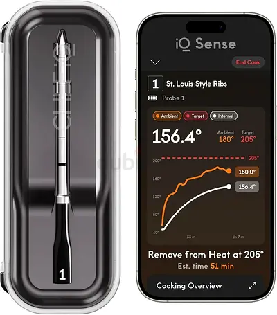 CHEF iQ Sense [2025 Model] | Smart Wireless Meat Thermometer | Ultra-Thin Probe | WiFi Unlimited Ran