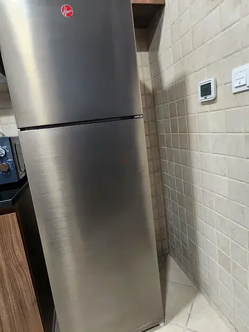 Hoover Stainless Steel Top Freezer Refrigerator - Good Condition