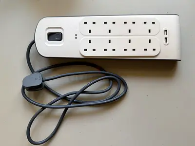 Belkin 8 Way Surge Protection Strip, 2 USB Charging Ports, 2m Cable (2 available)