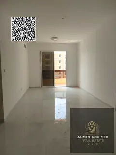 Beautiful 2BR annual rental: living room, 2 baths, open-view balcony, kitchen, central AC, near all 