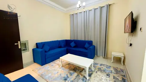 Two-bedroom apartment with a living room and balcony in Ajman, Al Rawda 1. Fully furnished with cle