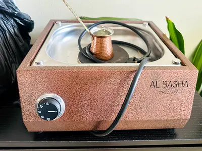 Electric Turkish Coffee Maker / Single Burner Copper Almost New.(with Sand & Stones)