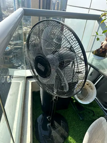 Black Pedestal/Stand Fan - Good Working Condition