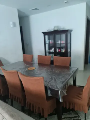 Wooden 6-Seater Dining Table with Chairs - Good Condition