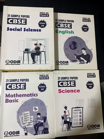 Set of 4 CBSE 21 Sample Papers (Class 10): English, Science, Social Science, Mathematics