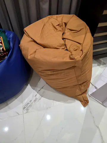 beige beanbag