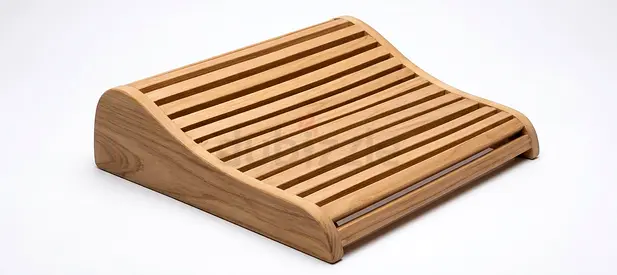 Wooden sauna pillow , head rest for Sauna. Garden pillow in real wood thermo Aspen. Hand mane.