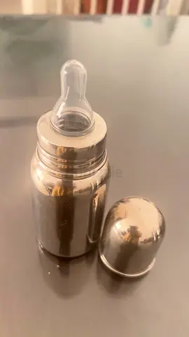 Stainless steel baby feeding bottle with silicone nipple BRAND NEW