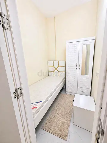 Single bed with wardrobe and bedside table - white set, good condition