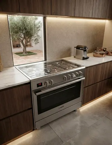 Bosch Series 8 Gas & Electric Stove 90Cm, Top Gas Oven