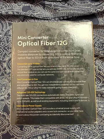 Blackmagic Design Mini Converter Optical Fiber 12G - New in Box