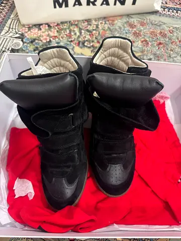 Isabel marant Black high-top suede leather sneakers, size 38, text for more details ,