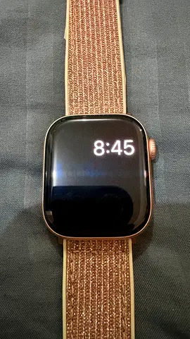 Apple Watch Series 10 (used) with rose gold case and glitter strap