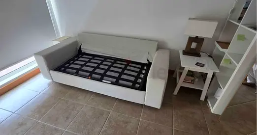 sofa bed with storage good condition vimle