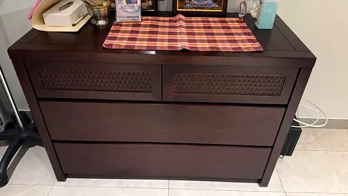 Solid wooden long chest