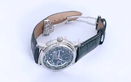 Genuine Frederique Constant Worldtimer – Green Leather Strap