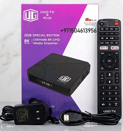 UGO TV X Plus 8K Media Streamer with Remote & Cables - 2026 Special Edition