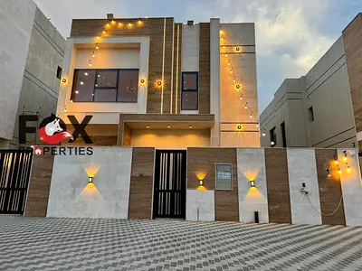 FOR RENT: Villa in Al Helio 2, Ajman, 4 master bedrooms, 6 bathrooms, living room and majlis, AED 100,000 yearly, 4 installments, cheque deposit. Idea