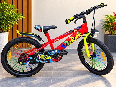 Kids 20-inch Colorful BMX-style Bike with Mudguards and Light