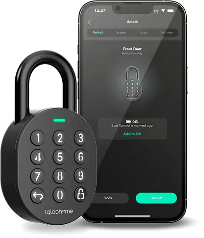Igloohome Smart Padlock with Silicone Cover Kit for Indoor Use Smart Lock