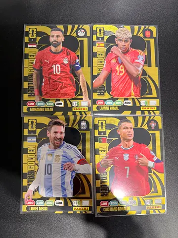 Panini FIFA World Cup 2026 Golden Baller Set – Messi, Ronaldo, Yamal & Salah