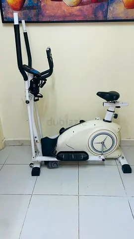 Used Upright Exercise Bike with Elliptical Handles - Good Condition