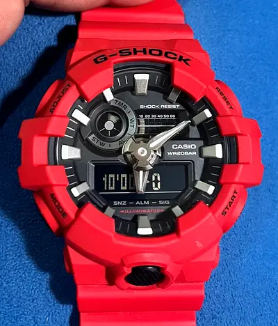 CASIO G-Shock GA-700 Red Preloved Unboxed