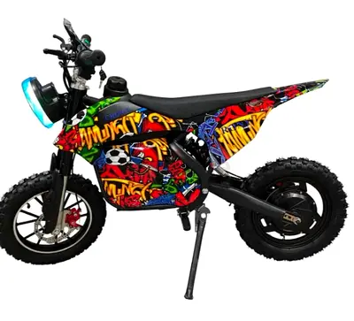 Kids Electric Dirt Bike - Offroad Mini Moto with Graffiti Design CRONY-09 Children Electric Dirt Bik