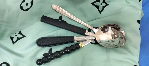 Set of 4 Mixed Stainless Steel Spoons — Good Used Condition