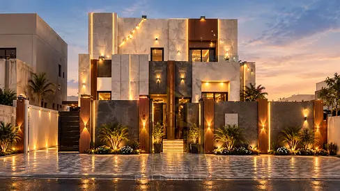 Villa for sale in Al Helio, Ajman | Central A/C | 3 master bedrooms + Majlis + living room + roof terrace + maid's room. Located near amenities; freeh