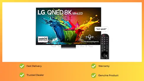 LG TV 75 INCH QNED 8K SMART TV QNED99T6B Box Pack 1 Year Warranty TDRA (UAE MODEL)