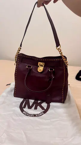 Brand New Michael Kors Hamilton Whipped Leather Bag – Bordeaux | Unused with Tags