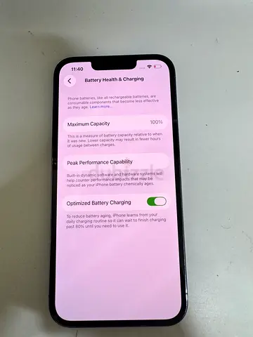 iPhone with 100% Battery Health - Good Condition