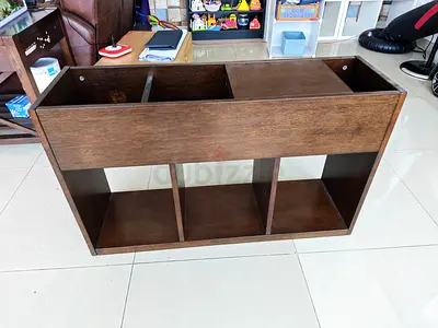 Wooden Storage Console / Room Divider with Shelves - Good Condition