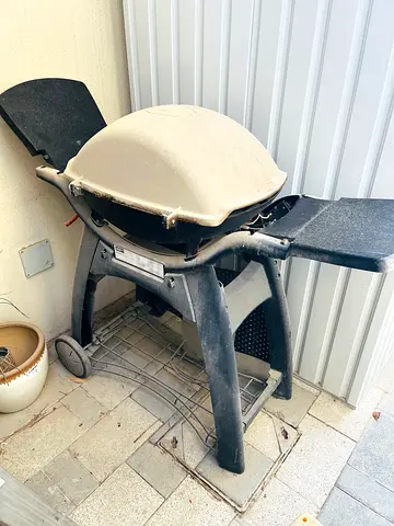 Used Outdoor BBQ Grill on Stand - Portable Gas/Charcoal Style