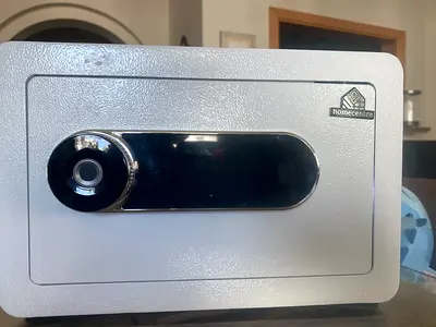 Small Home Centre Electronic Safe - Good Condition Fingerprint & Keypad Access No Emergency Keys