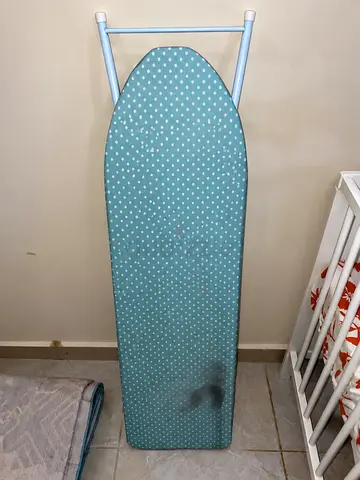 Used Ironing Board with Polka Dot Cover - Good Condition