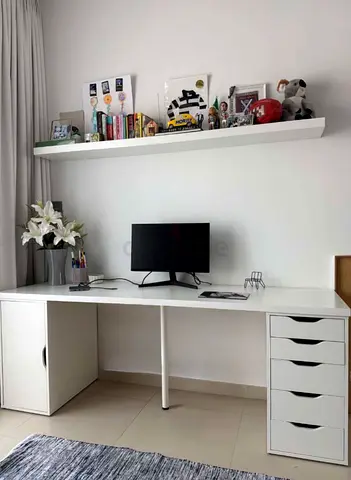 IKEA desk and shelf