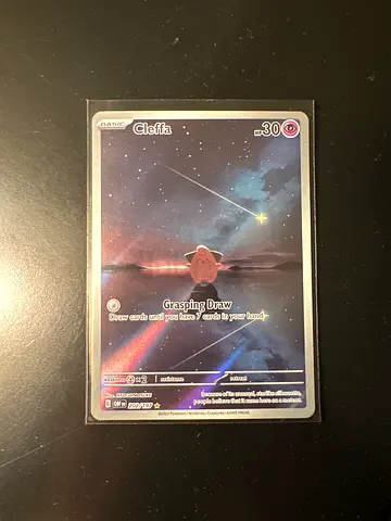 Pokémon TCG Cleffa Full Art Trainer/Support Card (Sleeved)