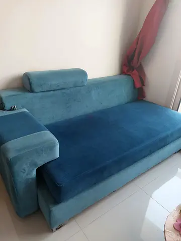 Blue 2-seater Sofa / Small Couch in good condition each one 100AED